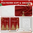 thumbnail image 3 of Christmas Tree Glitter Kitchen Window Curtains Over Sink Set of 2, Winter Cute Luxury Star Rod Pocket Short Tier Curtains, Red Christmas Small Kitchen Decor (26x36 Inch), 3 of 7