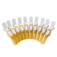 thumbnail image 4 of Juego de 10 pinzas para el pelo de salón de plástico, pinzas para el pelo de cocodrilo para peluquería (amarillo), 4 of 8
