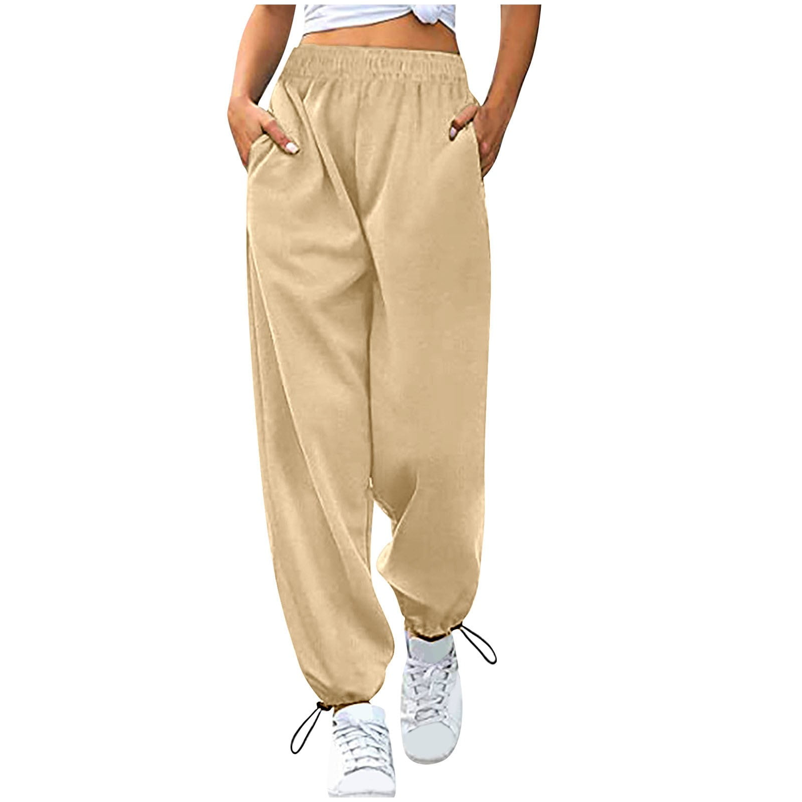 LYXSSBYX Womens Sweatpants with Pockets Plus Size Women's Casual Solid
