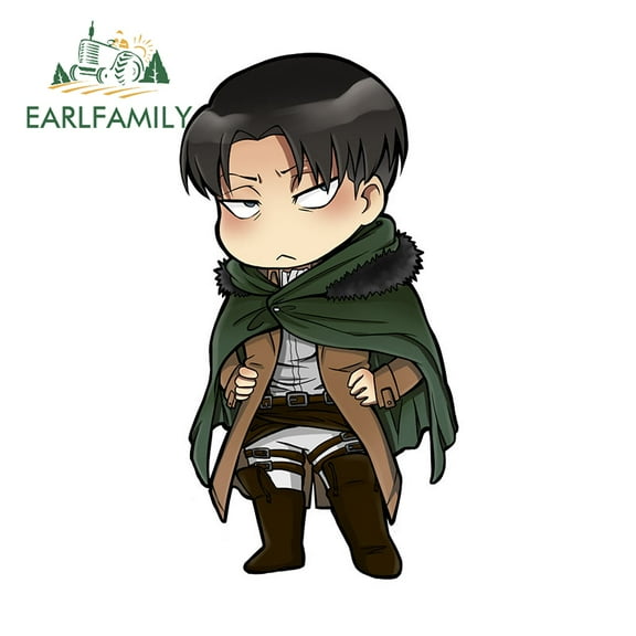 EARLFAMILY 5.1 in for Levi Car Stickers Anime Graffiti Motorcycle Caravan Decal Waterproof Vinyl Car Wrap