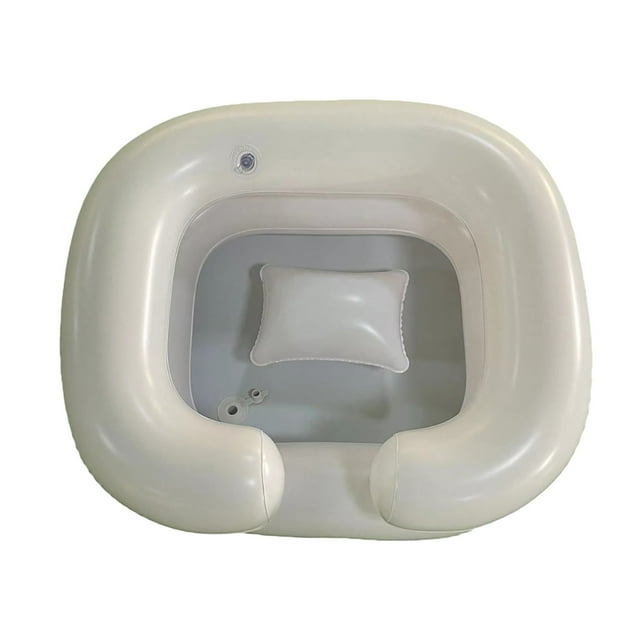 Bassine Gonflable Portable Adaptée à une Utilisation Confortable par les Personnes Âgées Handicapées Femmes Enceintes et Enfants et un Bassine Multifonctionnelle Réutilisable