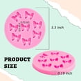 thumbnail image 6 of Bows Silicone Fondant Mold, 3D Bow Cake Chocolate Candy Sugar Craft Mold, Food Grade Liquid Silicone, Non-Stick, Heat Resistant DIY Cake Decorating Tool for Cupcakes, Desserts, Crafts, Pink, 6 of 9