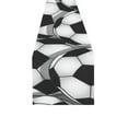 thumbnail image 3 of MKHERT Black Soccer Table Runner for Office Kitchen Dining Wedding Party Home Decor 14x72 inch, 3 of 3