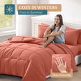 thumbnail image 3 of Casa Platino Full Size Comforter Set Bedding Pre-Washed – Ultra Soft & Breathable Full Bed in a Bag Set with Comforter, Flat Sheet, Fitted Sheet, 2 Pillowcases & 2 Shams – Rose Dawn, 3 of 8