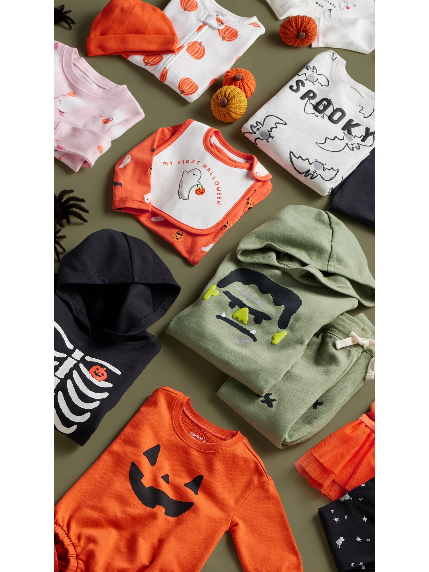 Carter's Child of Mine Baby Unisex Halloween Bodysuit and Bib Set, 2-Piece, Sizes Newborn-12 Months