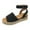 Black, variant on OAVQHLG3B Woman Summer Sandals Open Toe Casual Platform Wedge Paltform Sandals Shoes Casual Canvas Shoes