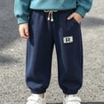 thumbnail image 4 of Boys Cotton Sweatpants Baggy Loose Casual Joggers Elastic Waist Drawstring Active with Pockets Kids School Uniform Trousers, 4 of 4