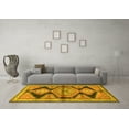 thumbnail image 3 of Ahgly Company Indoor Round Persian Yellow Traditional Area Rugs, 6' Round, 3 of 4