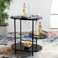 thumbnail image 4 of SAFAVIEH Iva Modern Style 3 Tier Swivel Bar Table, Matte Black (29.5 in. W x 17.7 in. D x 32.8 in. H), 4 of 15