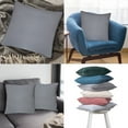 thumbnail image 3 of A1HC Set of 2 Luxurious Soft Velvet Throw Pillow Covers Only, 18"x18", Dark Grey, Decorative Cushion Covers with Hidden YKK Zipper for Sofa or Bed, 3 of 5