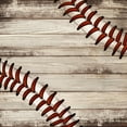 thumbnail image 2 of Atelier B Art Studio 12x12 Black Ornate Wood Framed with Double Matting Museum Art Print Titled - BASEBALL BALL ON WOOD, 2 of 4