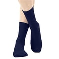 thumbnail image 5 of QSAWXQZ Kids' Crew Socks Solid Cotton Knitting Breathable Mid Calf Socks 5-13Years, 5 of 6