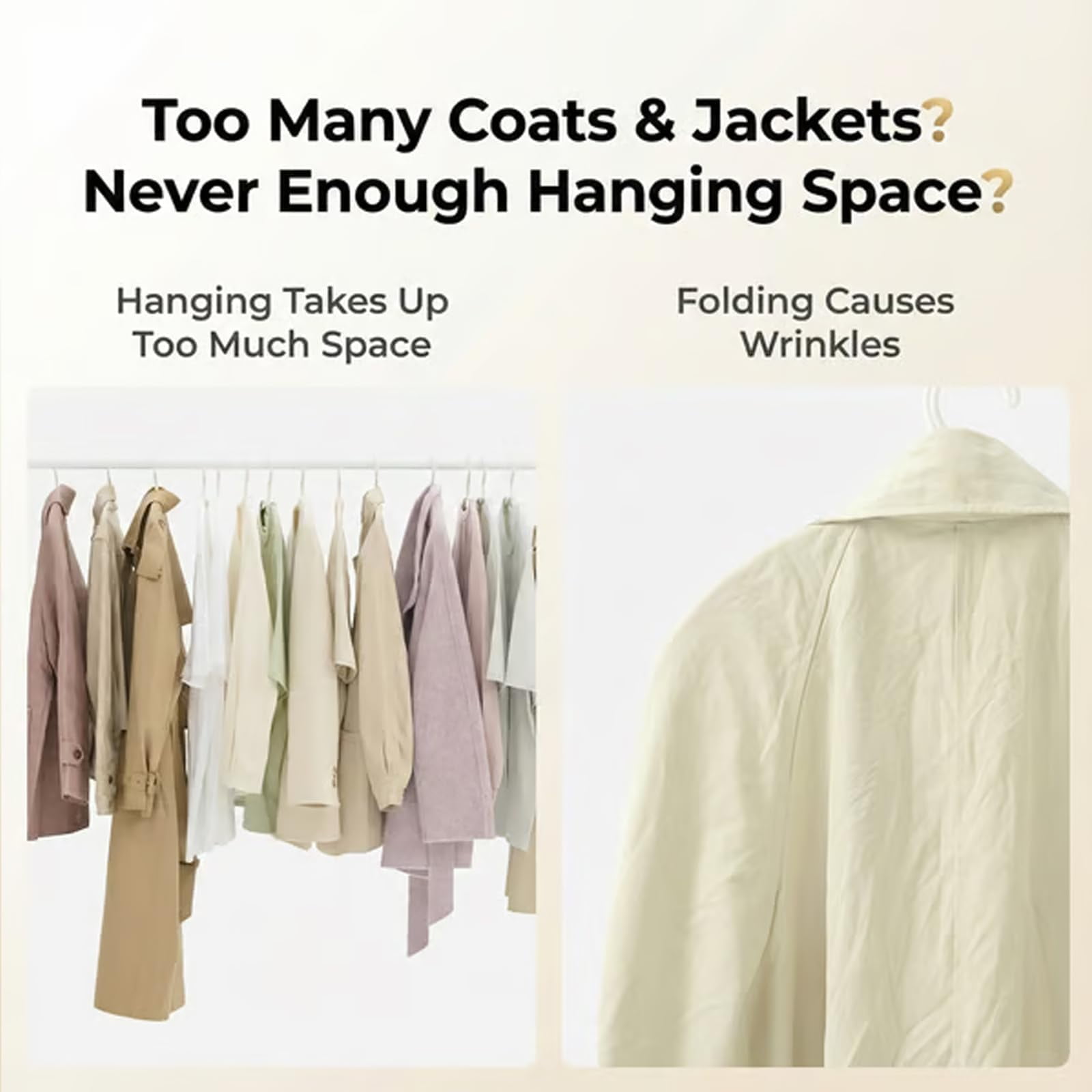 Hanging Space-Saver Closet Compressor, Garment Storage Bags, Wardrobe Storage Dress Covers Garment Bags, With Metal Hook, For Coats, Jackets, T-Shirt(Pink-2PC)