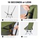 thumbnail image 2 of Silla de Camping Plegable y Ligera Outplea con Respaldo Alto Verde, 2 of 7