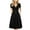 Black, variant on WRKEKC Summer Casual Dresses for Women, Short Sleeve Dress for Women, Women's Trendy Summer Solid Color Short Sleeve-Neck Beach Sundress