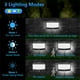 thumbnail image 4 of Kuymtek 468LED Luces solares Sensor de movimiento al aire libre 3 modos Lámpara de pared de calle impermeable, 4 of 7