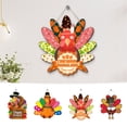 thumbnail image 5 of Luckky Thanksgiving Turkey Wooden Door Sign, Turkey Hanging Door Decor Fall Welcome Sign for Autumn Harvest Indoor Outdoor Home Porch Wall Decor, Multicolored (B), 5 of 8