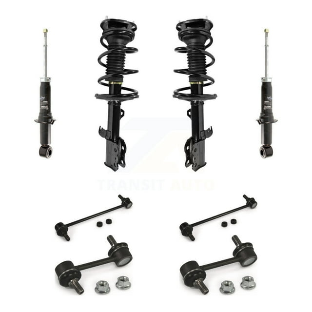 Transit Auto Front Rear Complete Suspension Strut & TQ sway Bar Link Kit (8Pc) for Car 2003-2006 Toyota Corolla - Left Right Side (Driver Passenger) KSS-107735