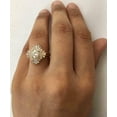 thumbnail image 3 of HeartsAndYou 3.5ct Round Cut Moissanite Engagement Ring for Women Sunburst Ballerina 18k Rose Gold over Silver, 3 of 7