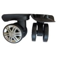 thumbnail image 1 of 2 Pieces Suitcase Wheels Wear-resistant 360 Rotation Noiseless Cases Casters Easy-Installation Replacement Wheel School Home Mute Wheel/Black, 1 of 7