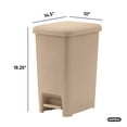 thumbnail image 2 of Drevy Slim Step On Trash Can 6.5 Gallon, Beige Waste Bin with Foot Pedal Lid 26 Liter, Kitchen, Under Desk, Office, Bedroom, Bathroom, 2 of 8
