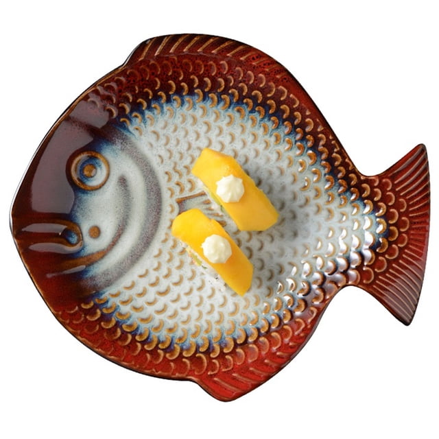Plato de cerámica for cena de pescado, plato de Sushi, aperitivos, bandeja de frutas, vajilla decorativa, platos y cuencos
