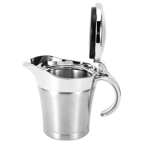 Stainless Steel Gravy Boat,750ML Gravy Boat 304 Gravy Boatwith Lid
