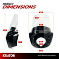 thumbnail image 4 of Krator Motorcycle Windshield & Fairing Complete Kit, Road Warrior Windshield, Compatible with Harley Davidson Dyna and Softail, Motorcycle Accessories, Glossy Black and Clear Windscreen, 15" Height, 4 of 4