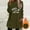 Army Green, variant on Women's Warm Long Sleeve Round Neck Loose Solid Pocket Top for Winter Casual Comfort Blouse