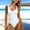 A868 White, variant on One Piece Swimsuits for Women Padded Scoop Neck Crinkle Fabric Monokini High Cut Bathing Suits Stretchy Ribbed Swimwear for Beach