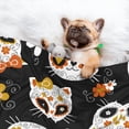 thumbnail image 3 of Yiaed Cat Skulls and Flowers Print Dog Blankets-Cat Blanket Washable for Couch Protection,Puppy Blanket, Soft Plush Reversible Throw Furniture Protector-, 3 of 8