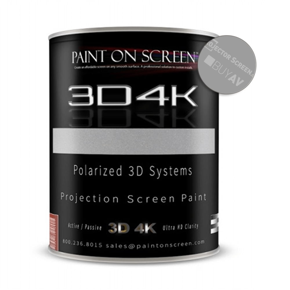 Projection / Projector Screen Paint 3D4K Brilliant Silver with 3.8