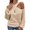 Khaki, variant on Vedolay Sweaters Women's Fall Winter Casual Puff Sleeve Crew Neck Loose Soft Pullover Sweater,Gray S