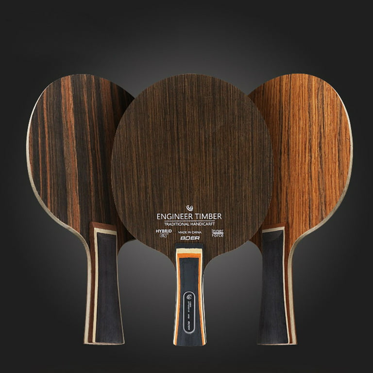 relayinert Table Tennis Racket Wooden Hexagonal Handmade Ply 5 for