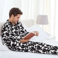 thumbnail image 6 of Daiia Panda for Men's Long-Sleeved Pajama Set – Soft & Comfortable Sleepwear Button-Up Pajamas Cozy Lounge Wear-XX-Large, 6 of 7