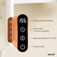 thumbnail image 5 of SIOYIE Rotating Heated Towel Rack for Bathroom, 130W Wall-Mounted Electric Towel Dryer with Swivel Bars, 1-9H Timer, 115℉-155℉, 5 Bars Towel Warmer, Low Carbon Steel, IPX5, Plug-in/Hardwired, White, 5 of 9
