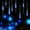 Blue, variant on LINKPAL Meteor Shower Lights, LED Falling Rain Lights, 8Pcs/Set 30cm Meteor Rain Tube Lights 288 LED Bright LED Waterproof Lights for Holiday Xmas Tree Outdoor Cold White