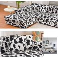 thumbnail image 3 of 2pcs Sectional Couch Covers, Printed L-Shaped Sofa Covers, Stretch Couch Slipcovers for Sectional Sofa, Sofa Slipcovers with 2 Pillowcases (Pattern BD, Medium + Medium), 3 of 8