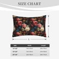 thumbnail image 4 of Rateoe Rose Flowers Pattern Pillow Covers with Invisible Zipper(Pillows are not Included) Standard Pillowcases-16"x24", 4 of 6