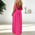 thumbnail image 4 of Women's Strap Backless Loose-fitting Resort Long Dress, 4 of 9