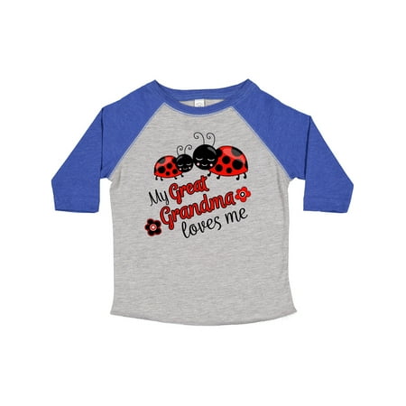 

Inktastic My Great Grandma Loves Me with Cute Ladybugs Gift Toddler Boy or Toddler Girl T-Shirt