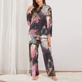 thumbnail image 2 of Fotbe Stylish Kangaroo In Suit Pattern Long Sleeve Pajama Set for Women,Sleepwear Set,2-piece Loungewear Set,Soft PJs Comfy Nightwear with Pockets -, 2 of 7