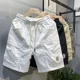 thumbnail image 2 of Pantalones cortos cargo para hombre, para senderismo, sólidos, con cintura elástica, diseño de moda 2024, nuevos, vintage, elegantes, anchos, 2 of 5