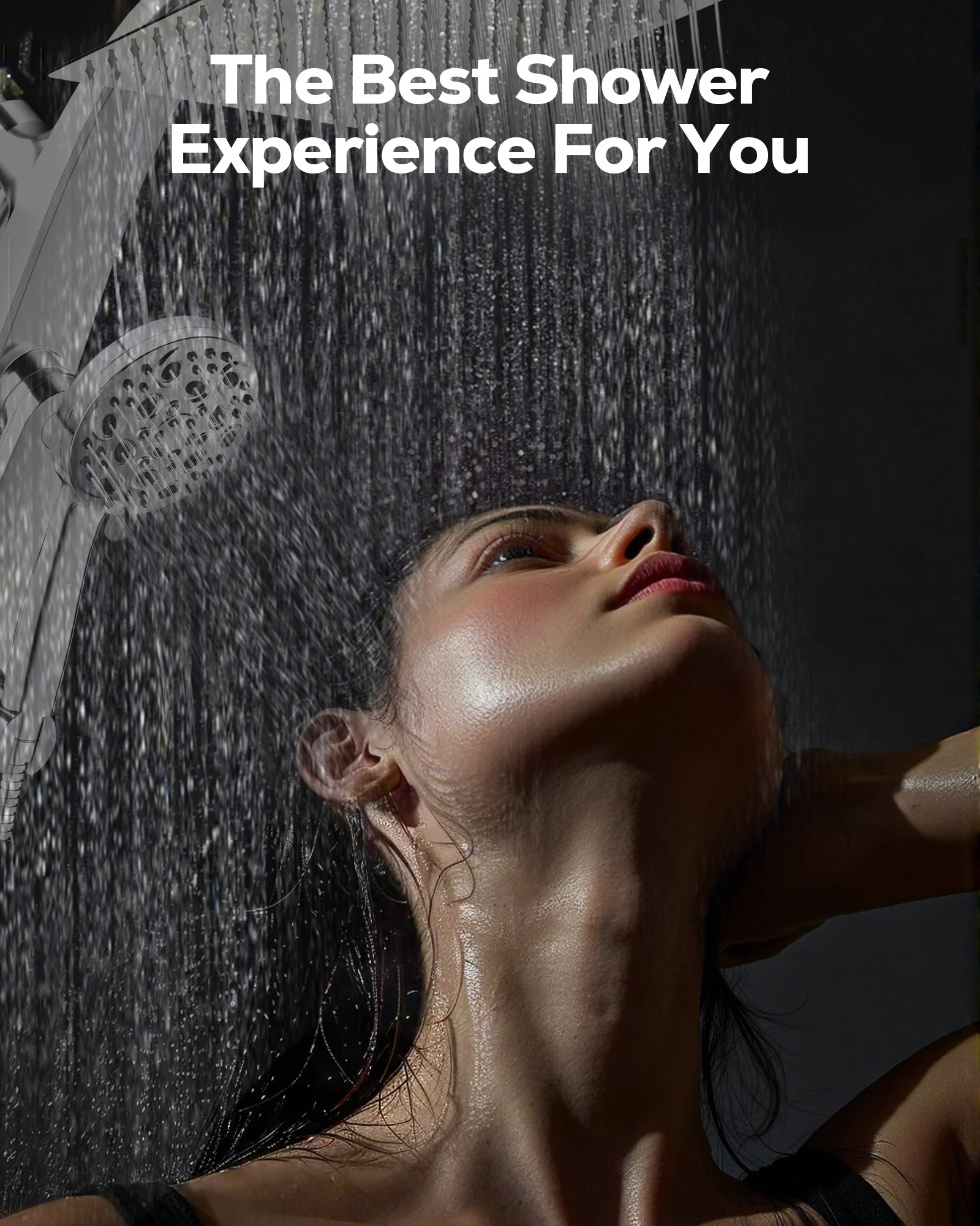 HODVIT High Pressure Rainfall Showerhead Combo with Handheld photo 2