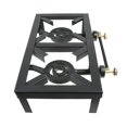 thumbnail image 5 of Cast Iron Double Burner Portable Outdoor Camp Stove Propane Gas LPG BBQ Cooker, 5 of 7