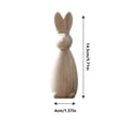 thumbnail image 3 of JeashCHAT Easter Bunny Decorations, Easter Gifts, 5.7" Vintage Wooden Easter Rabbit Figurine for Spring Easter Home Office Farmhouse Decor, Table Centerpiece, 3 of 6