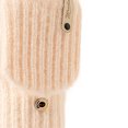 thumbnail image 2 of Mooqilaa Girls Winter Gloves Size 3-8 Years, Outdoor Flip Top Warm Fingerless Knitted Gloves for Cold Weather Beige, 2 of 4