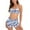Blue, variant on SWSMCLT Women's Bathing Suit Beach V Neck Padded Mid Rise Sexy Bikini 2 Piece Summer Shorts Floral Swimsuit Black 12