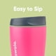 thumbnail image 5 of Owala SmoothSip Insulated Stainless Steel Coffee Tumbler, Reusable Iced Coffee Cup, Hot Coffee Travel Mug, BPA Free, 10 oz, Pink (Watermelon Breeze), 5 of 5