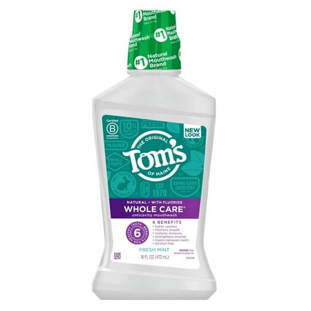 Toms Nat Mouthwash Fluoride Anti-Cavity Fresh Mint 16oz (Pack of 3)